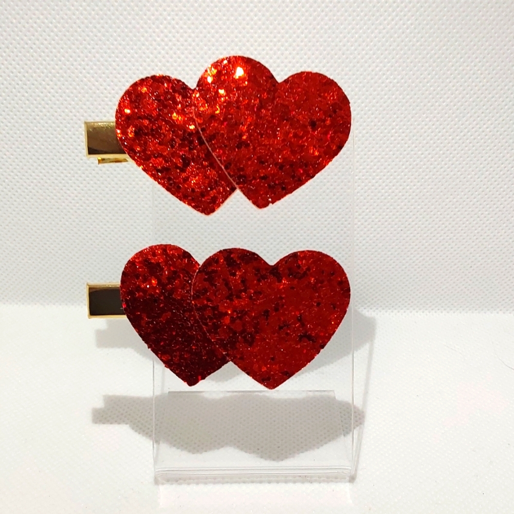 New Heart-shaped hair clips